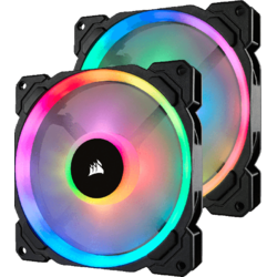 Ventilator PC Corsair LL140 RGB LED Static Pressure, 140mm, 2 Fan Pack