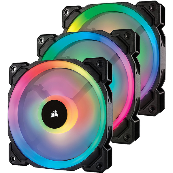 Ventilator PC Corsair LL120 RGB LED Static Pressure, 120mm, 3 Fan Pack