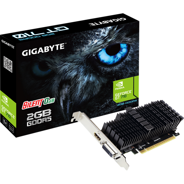 Placa video Gigabyte GeForce GT 710, 2GB GDDR5, 64 biti, Low Profile