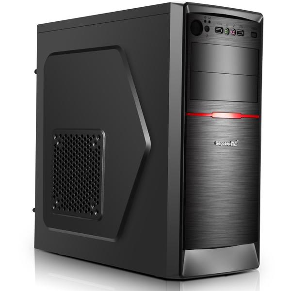 Carcasa Segotep AND Black/Red, MiddleTower, Sursa 500W, Negru/Rosu