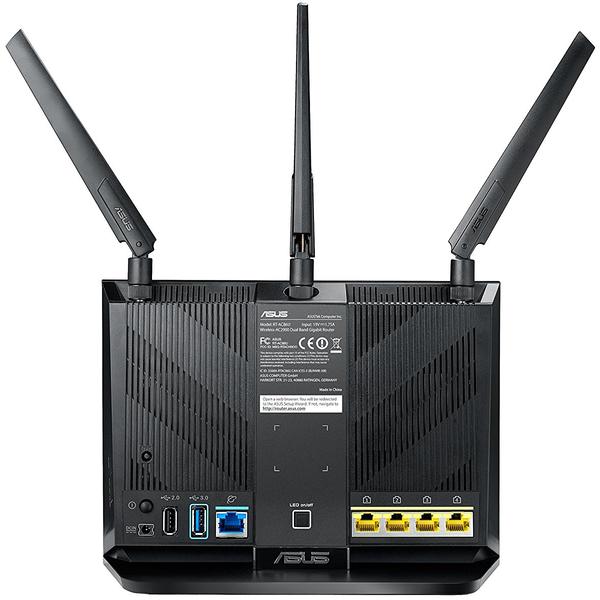 Router Wireless Asus RT-AC86U, Gigabit, 802.11 a/b/g/n/ac, 1 x WAN, 4 x LAN, 750 + 2167Mbps, Dual Band AC2900