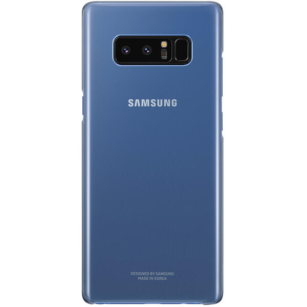 Capac protectie spate Samsung Clear Cover pentru Galaxy Note 8 (N950), Albastru/Transparent