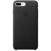 Capac protectie spate Apple Leather Case pentru iPhone 8 Plus/iPhone 7 Plus, Black