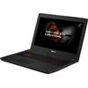 Laptop Asus FX502VM-FY293, 15.6'' FHD, Core i7-7700HQ 2.8GHz, 8GB DDR4, 1TB HDD, GeForce GTX 1060 3GB, Endless OS, Negru
