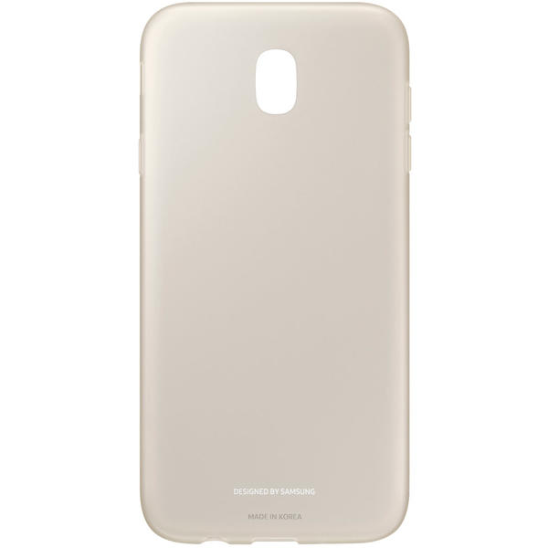 Capac protectie spate Samsung Jelly Cover pentru Galaxy J7 2017 (J730), Auriu/Transparent