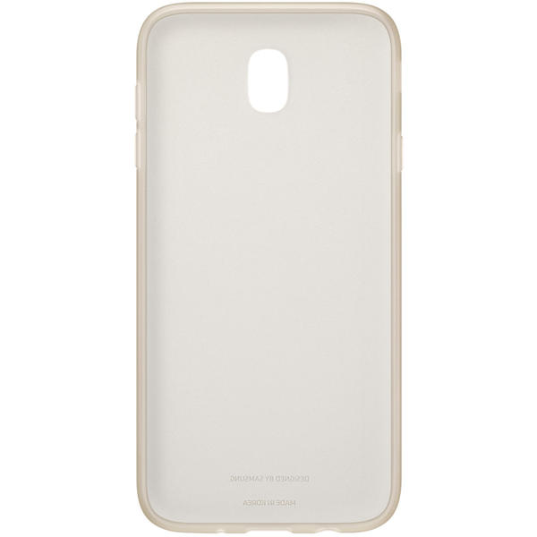 Capac protectie spate Samsung Jelly Cover pentru Galaxy J7 2017 (J730), Auriu/Transparent