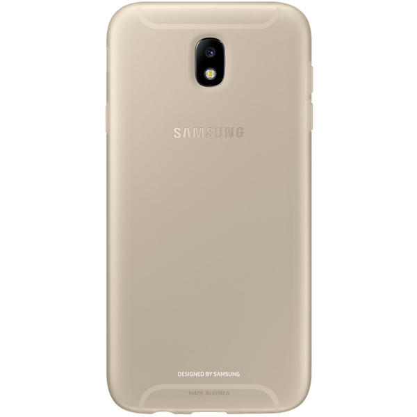 Capac protectie spate Samsung Jelly Cover pentru Galaxy J7 2017 (J730), Auriu/Transparent