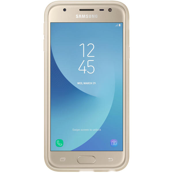 Capac protectie spate Samsung Jelly Cover pentru Galaxy J3 2017 (J330), Auriu