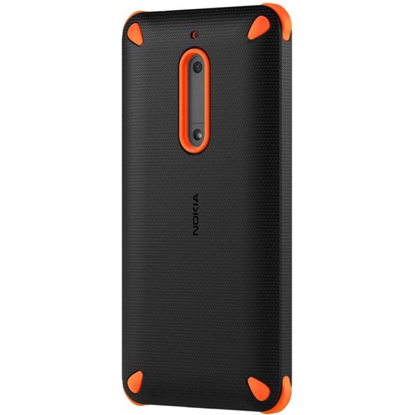 Capac protectie spate Nokia Rugged Impact pentru Nokia 5, Negru/Portocaliu