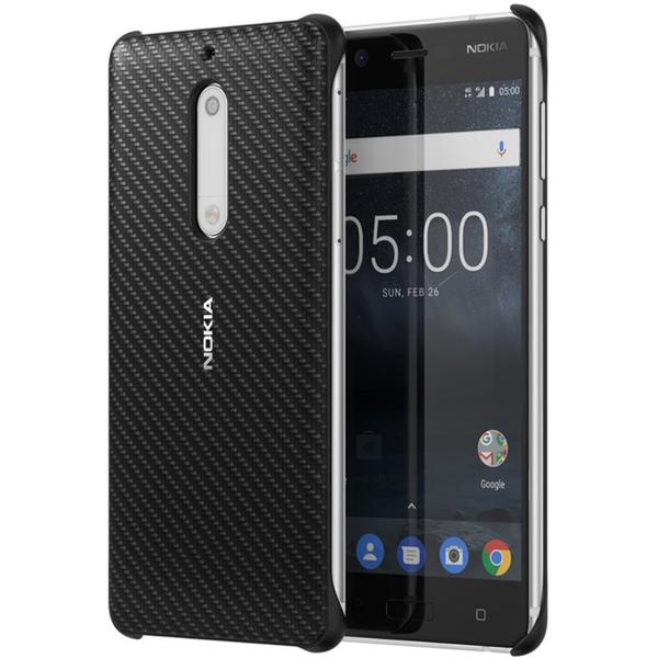 Capac protectie spate Nokia Carbon Fibre Design pentru Nokia 5, Negru