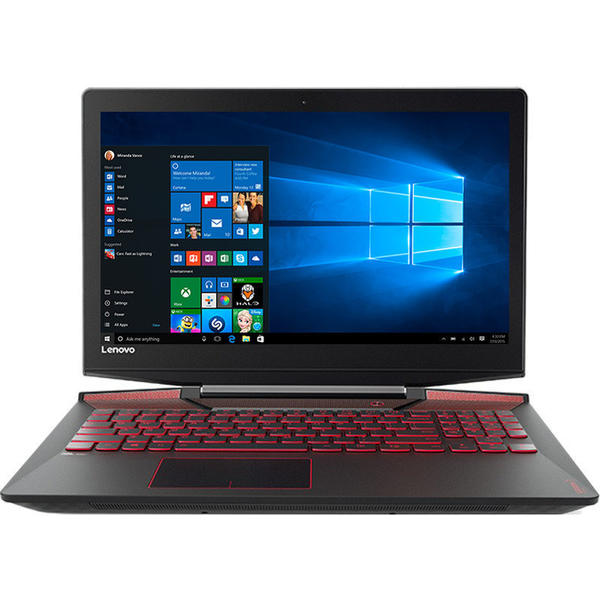 Laptop Lenovo Legion Y720-15IKB, 15.6'' FHD, Core i7-7700HQ 2.8GHz, 8GB DDR4, 1TB HDD, GeForce GTX 1060 6GB, FreeDOS, Negru