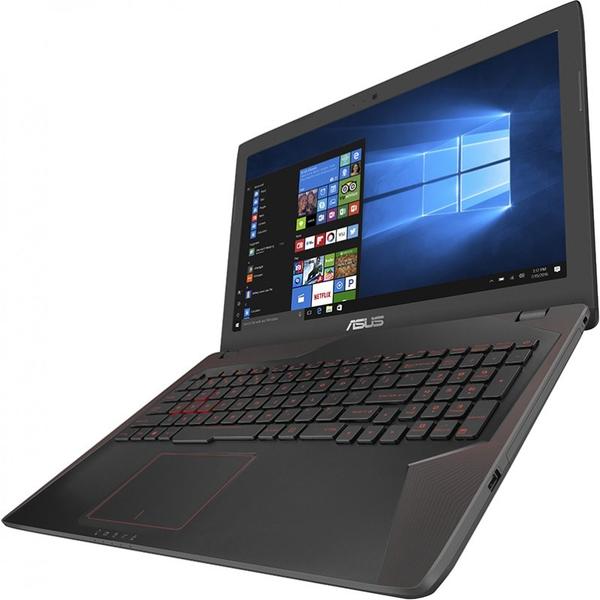 Laptop Asus FX553VE-DM323, 15.6'' FHD, Core i5-7300HQ 2.5GHz, 8GB DDR4, 1TB HDD, GeForce GTX 1050 Ti 2GB, Endless OS, Negru