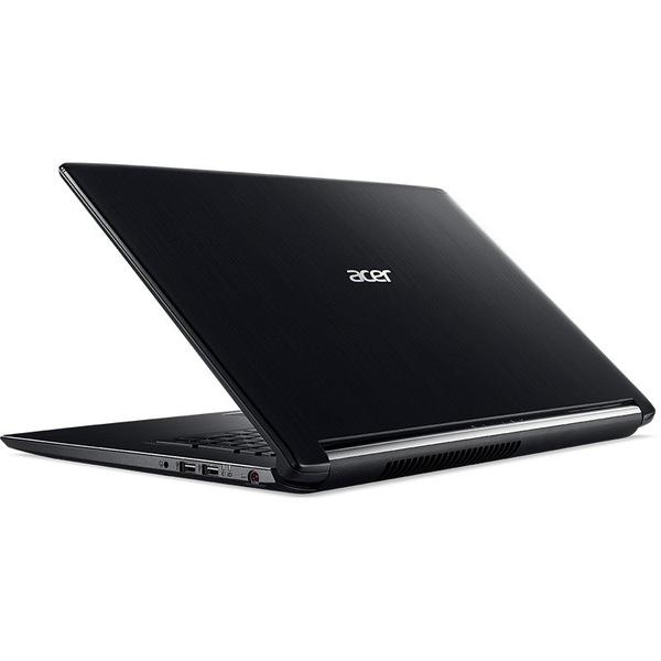 Laptop Acer Aspire 7 A717-71G-74BX, 17.3'' FHD, Core i7-7700HQ 2.8GHz, 8GB DDR4, 256GB SSD, GeForce GTX 1050 Ti 4GB, FingerPrint Reader, Linux, Negru
