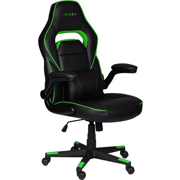 Scaun Gaming Inaza Interceptor, Negru/Verde