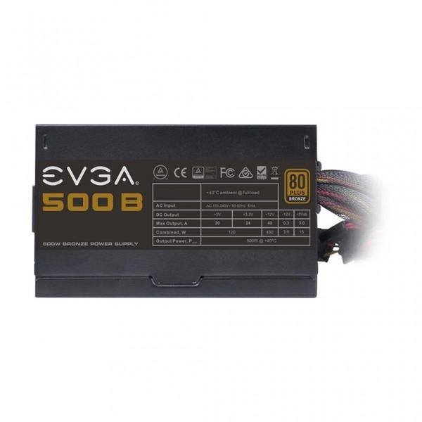 Sursa EVGA 500 B1, 500W, Certificare 80+ Bronze