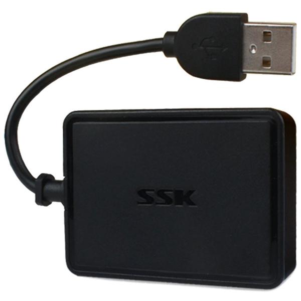 Hub USB SSK SHU200, 4 x USB 2.0, Negru