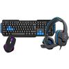 Kit Tastatura, Mouse si Casti Gamdias POSEIDON E1 3 in 1 Combo, USB/Jack 3.5mm, Negru