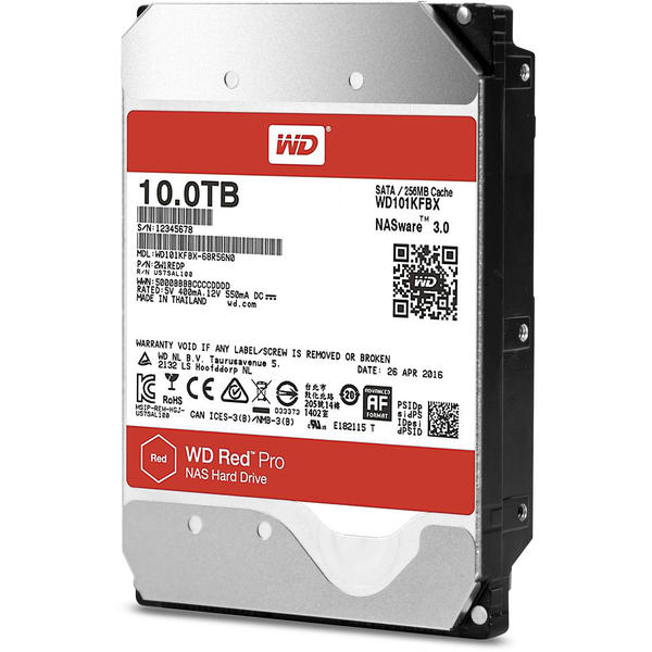 Hard Disk WD Red Pro, 10TB, SATA 3, 7200RPM, 256MB