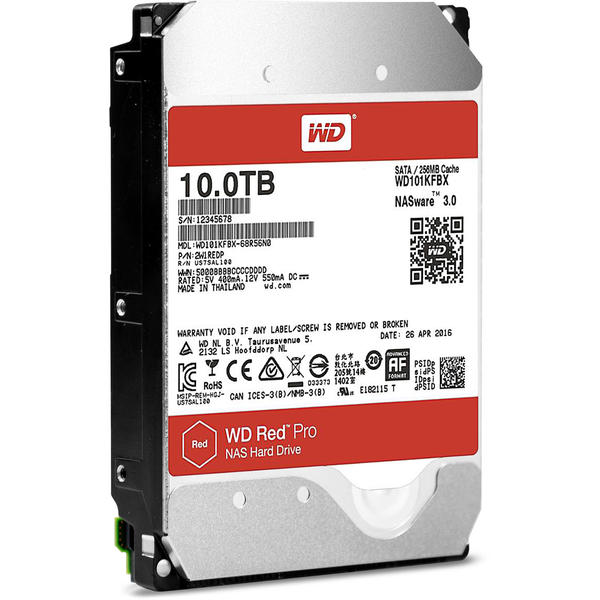 Hard Disk WD Red Pro, 10TB, SATA 3, 7200RPM, 256MB