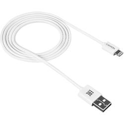 Cablu date Canyon Lightning Male la USB 2.0 Male, 1m, Alb