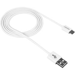 Cablu date Canyon USB 2.0 lamicroUSB, 1m, Alb