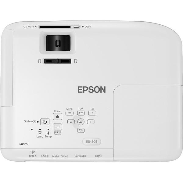 Videoproiector Epson EB-S05, 3200 ANSI, SVGA, Alb