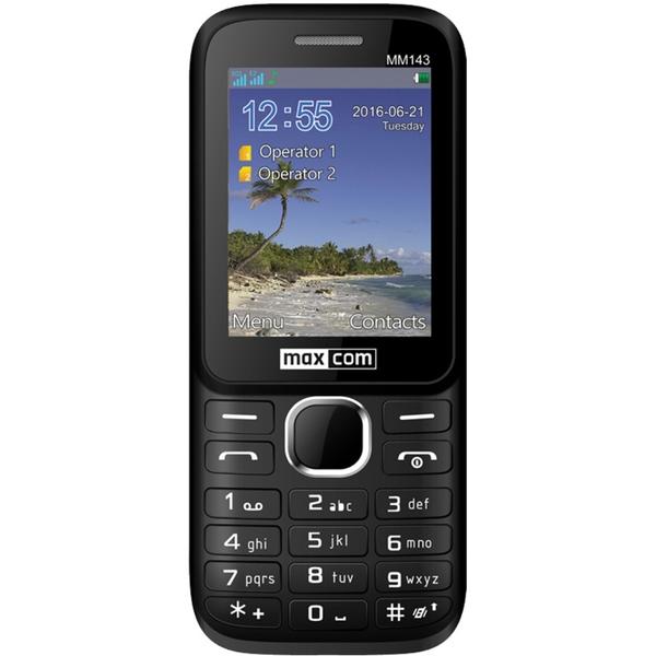 Telefon mobil MAXCOM MM143, Dual SIM, 2.4'' QVGA, 2MP, 3G, Bluetooth, Negru