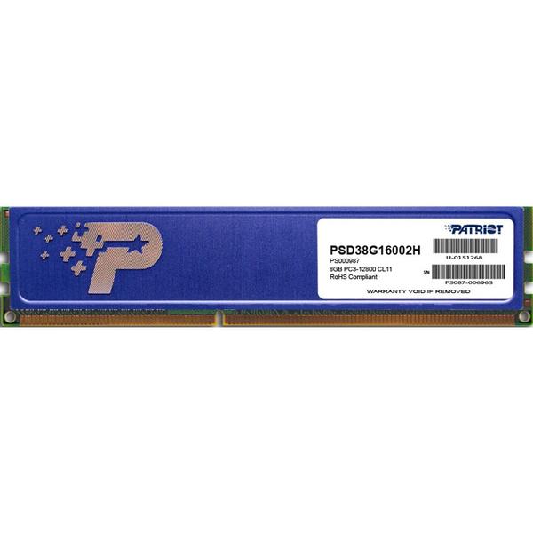 Memorie PATRIOT Signature Line Heatspreader, 8GB, DDR3, 1600MHz, CL11, 1.5V