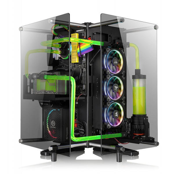 Carcasa Thermaltake Core P90 Tempered Glass Edition, MiddleTower, Fara sursa, Negru