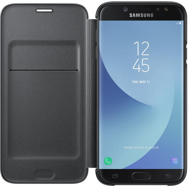 Husa Samsung Flip Wallet pentru Galaxy J7 2017 (J730), Negru