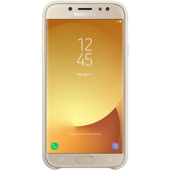 Capac protectie spate Samsung Dual Layer pentru Galaxy J7 2017 (J730), Auriu