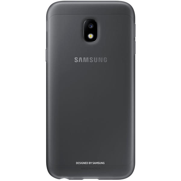 Capac protectie spate Samsung Jelly Cover pentru Galaxy J3 2017 (J330), Negru/Transparent