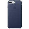 Capac protectie spate Apple Leather Case pentru iPhone 8 Plus/iPhone 7 Plus, Midnight Blue