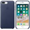 Capac protectie spate Apple Leather Case pentru iPhone 8 Plus/iPhone 7 Plus, Midnight Blue