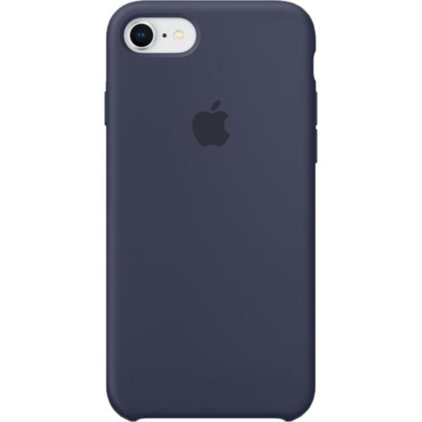 Capac protectie spate Apple Silicone Case pentru iPhone 8/iPhone 7, Midnight Blue