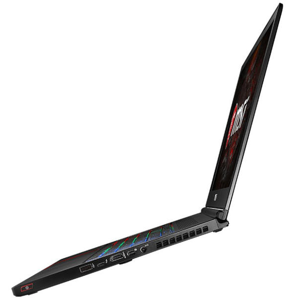 Laptop MSI GS63VR 7RG Stealth Pro, 15.6'' FHD, Core i7-7700HQ 2.8GHz, 16GB DDR4, 1TB HDD + 256GB SSD, GeForce GTX 1070 8GB, No OS, Negru