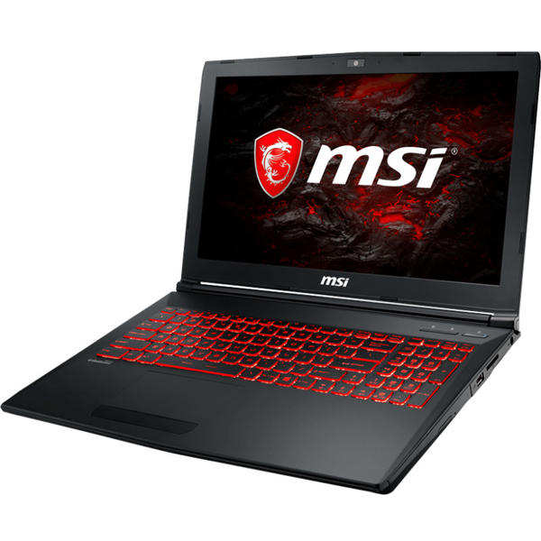 Laptop MSI GL62VR 7RFX, 15.6'' FHD, Core i7-7700HQ 2.8GHz, 8GB DDR4, 1TB HDD + 256GB SSD, GeForce GTX 1060 3GB, Win 10 Home 64bit, Negru