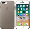 Capac protectie spate Apple Leather Case pentru iPhone 8 Plus /iPhone 7 Plus, Taupe