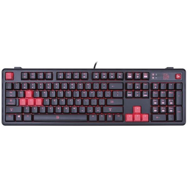 Tastatura gaming Thermaltake Tt eSPORTS MEKA Pro Cherry Red, USB, Layout US, Cherry MX Red, Negru