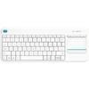 Tastatura Logitech Touch K400 Plus, Wireless, USB, Layout US International, Alb