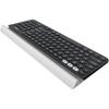 Tastatura Logitech K780, Wireless, USB/Bluetooth, Layout US International, Negru/Alb