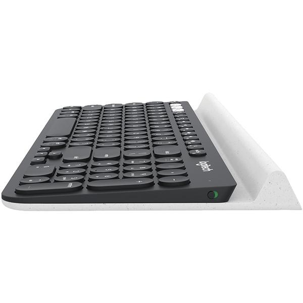 Tastatura Logitech K780, Wireless, USB/Bluetooth, Layout US International, Negru/Alb