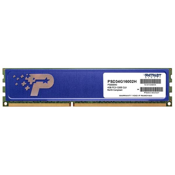 Memorie PATRIOT Signature Line Heatspreader, 4GB, DDR3, 1600MHz, CL11, 1.5V, Dual Rank