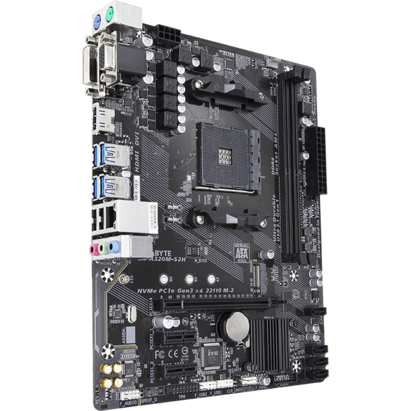 Placa de baza Gigabyte GA-A320M-S2H, Socket AM4, mATX