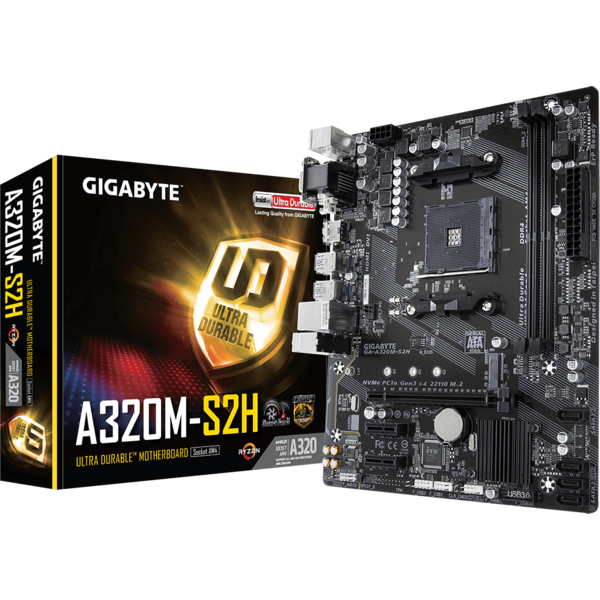 Placa de baza Gigabyte GA-A320M-S2H, Socket AM4, mATX