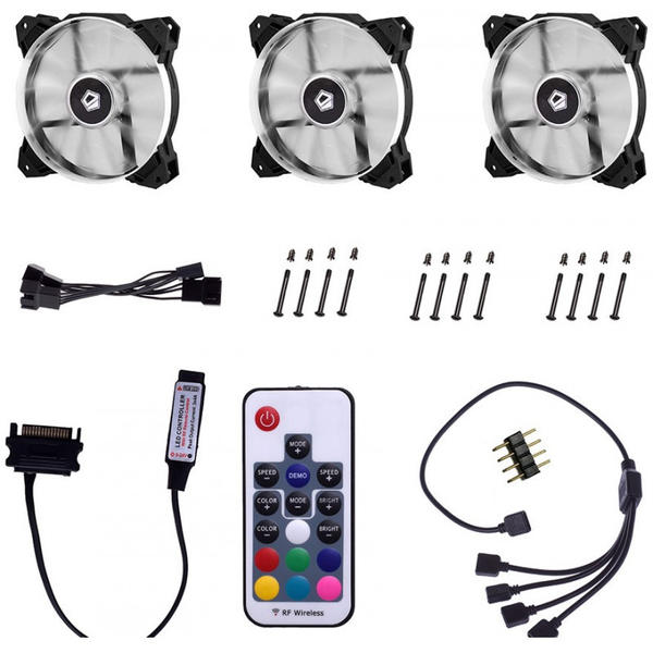 Ventilator PC ID-Cooling SF-12025 RGB, 120mm, 3 Fan Pack