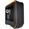 Carcasa Inaza Devastator Black/Orange, MiddleTower, Fara sursa, Negru/Portocaliu