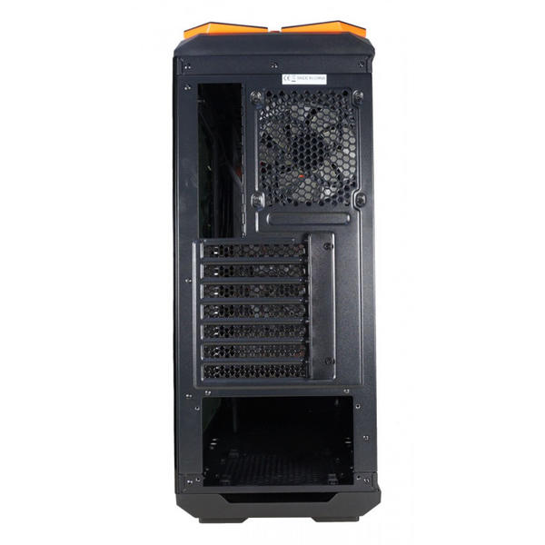 Carcasa Inaza Devastator Black/Orange, MiddleTower, Fara sursa, Negru/Portocaliu