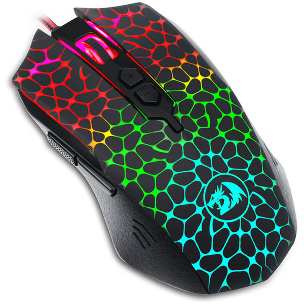 Mouse gaming Redragon Inquisitor RGB, USB, Optic, 10000dpi, Negru