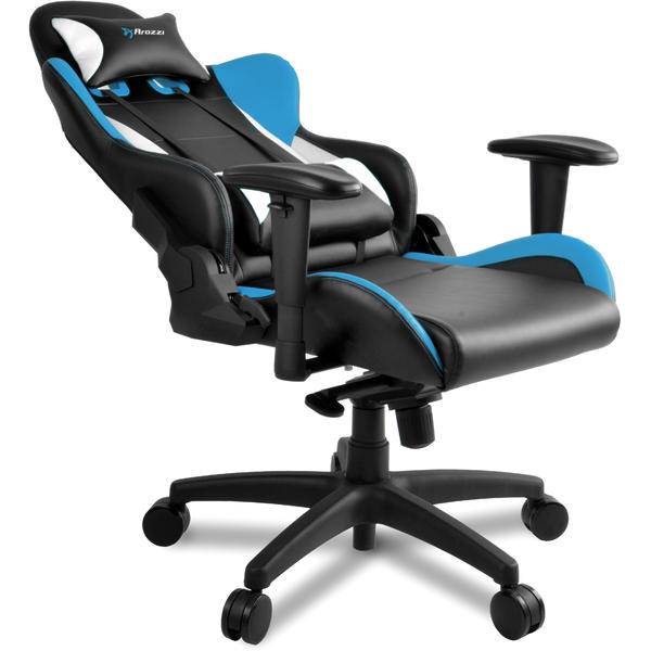 Scaun Gaming AROZZI Verona Pro V2, Negru/Albastru